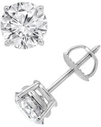Brilliant Diamond - 14Kt 2.25 Carat Lab Grown Diamond Stud Earrings For - Lyst