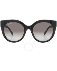 Ferragamo - Grey Cat Eye Sunglasses Sf1031s 001 53 - Lyst