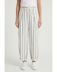 Brunello Cucinelli - Striped Linen Trousers, Brand Size 40 (Us - Lyst