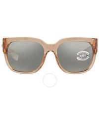 Costa Del Mar - Waterwoman 2 Grey Silver Mirror Glass Polarized Cat Eye Sunglasses Wtr 252 osgglp - Lyst
