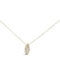 Haus of Brilliance - 14K 1 1/3 Cttw Princess And Baguette-Cut Diamond Double Curved Pendant (H-I Color ,Vs1-Vs2 Clarity) - Lyst
