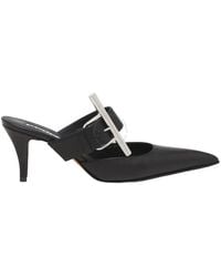 McQueen - Ladies Birdee Leather Mules, Brand Size 37 Us - Lyst