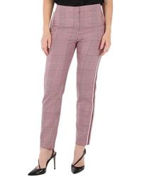 Burberry - Ladies Side Stripe Houndstooth Check Wool Tailored Trousers, Brand Size 6 (Us - Lyst
