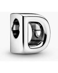 PANDORA - Letter D Charm - Lyst