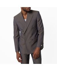 Burberry - Double-Breasted Wool Blazer, Brand Size 52R (Us - Lyst