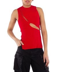 The Attico - Cut Detail Sleeveless Top - Lyst