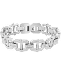 Robert Alton - 1/4Ctw Diamond Stainless Steel Bracelet - Lyst