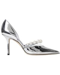 Jimmy Choo - Aurelie 65 Metallic Leather Pumps, Brand Size 39 Us - Lyst