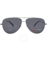 Polaroid - Polarized Grey Pilot Sunglasses Pld 6106/s/x 0010/m9 59 - Lyst