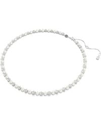 Swarovski - Matrix Crystal Pearl Tennis Necklace - Lyst
