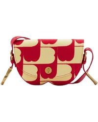 Burberry - Embroidered B Design Chess Satchel Crossbody Bag - Lyst
