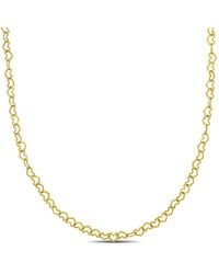 Amour - 3Mm Heart Link Necklace - Lyst