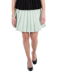 Self-Portrait - Self Portrait Boucle Pleated Mini Skirt - Lyst