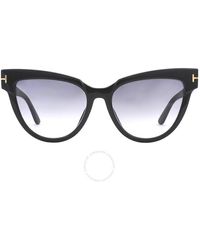 Tom Ford - Nadine Smoke Gradient Cat Eye Sunglasses Ft0941 01b 57 - Lyst