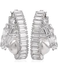 Swarovski - X Ariana Grande Baguette Cut Hoop Earrings - Lyst