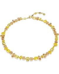Swarovski - Gema Mixed Cuts, 18K Finish Necklace - Lyst