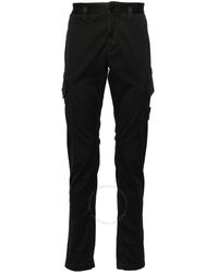 Stone Island - Stretch Broken Twill Organic Cotton Trousers, Waist - Lyst