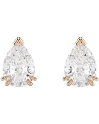 Swarovski - Stilla Pear Cut Rose-Tone Plated Stud Earrings - Lyst