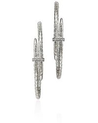 John Hardy - Spear Hoop Earring, Diamonds, Large - Lyst