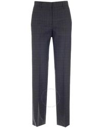 Burberry - Dark Charcoal Check Lottie Tailored Trousers - Lyst