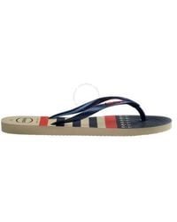Havaianas - Nautical Slim Stripe Flip Flops, Brand Size 39/40 (Us - Lyst