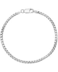 Kylie Harper - Thick 8.5" Italian Sterling Round Box Chain Bracelet - Lyst