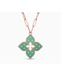 Roberto Coin - 18K Rose 0.15Cttw Diamond Venetian Princess Satin Pendant - Lyst