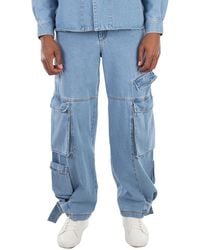 Gcds - Cotton Denim Ultracargo Pants, Waist - Lyst