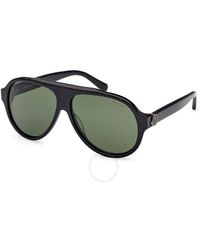 Moncler - Caribb Green Pilot Sunglasses Ml0265 01n 59 - Lyst