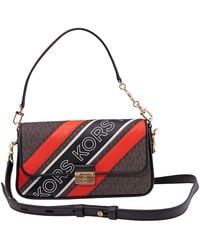 Michael Kors - Small Bradshaw Signature Logo Stripe Convertible Shoulder Bag - Lyst