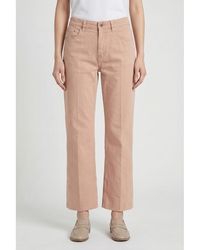 Brunello Cucinelli - Papaya Cotton Straight Leg Trousers, Brand Size 40 (Us - Lyst
