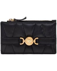 Versace - Medusa 95 Quilted Nappa Card Holder - Lyst