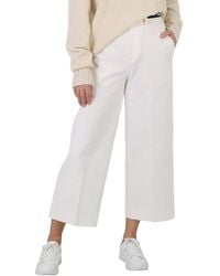 Moncler - Ladies Cotton Gabardine Cropped Dress Pants, Brand Size 40 (Us Size 8) - Lyst