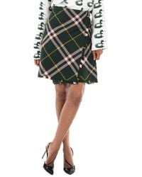 Burberry - Check Wool Kilt - Lyst