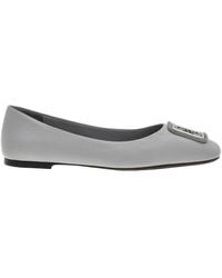 Tory Burch - Georgia Pave Leather Ballet Flats - Lyst