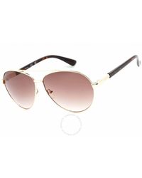 Guess Factory - Brown Gradient Pilot Sunglasses Gf0221 32f 59 - Lyst