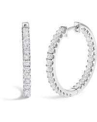 Haus of Brilliance - 14K 3.00 Cttw Princess Diamond Inside Out Hoop Earrings - Lyst