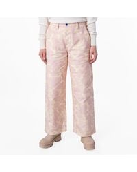 Burberry - Rose-Print High Waist Cotton Pants, Brand Size 4 Us - Lyst
