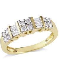 Amour - 1/2 Ct Tw Baguette And Round Diamond Anniversary Band - Lyst