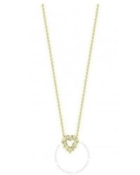Roberto Coin - Tiny Treasures Yellow Gold Baby Heart Necklace 0.11ct 18'' - Lyst