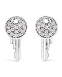 Haus of Brilliance - 925 Sterling 1/6Ct Tdw Diamond Charm Earrings - Lyst