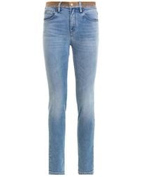 Roberto Cavalli - Python Print Belt Denim Jeans, Brand Size 40 Us - Lyst