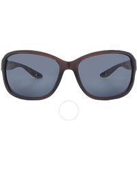 Costa Del Mar - Seadrift Grey Polarized Polycarbonate Rectangular Sunglasses 6s9114 911401 60 - Lyst