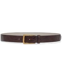 Brunello Cucinelli - Leather Belt With Buckle - Lyst