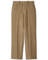 Burberry - Linen Wool Blend Tailored Trousers, Brand Size 48 Waist - Lyst