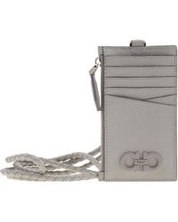Ferragamo - Gancini Lanyard Card Holder - Lyst