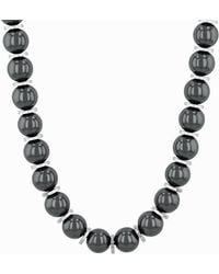 Robert Alton - Stainless Steel Hematite 20' Inch Bead Necklace - Lyst
