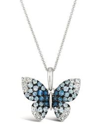 Le Vian - Ladies Blueberry Ombre Butterfly Pendant Necklace Set - Lyst