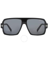 Tom Ford - Camden Smoke Navigator Sunglasses Ft0933 01a 58 - Lyst