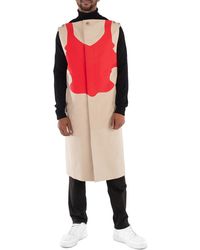 Burberry - Soft Fawn Reconstructed-Print Sleeveless Car Coat, Brand Size 50 (Us - Lyst
